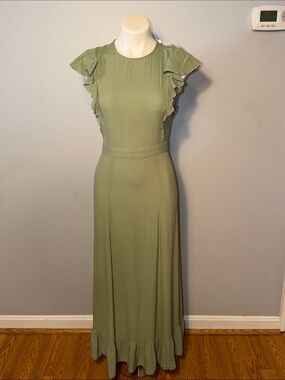 Christy Dawn Ladies NWT The Quinn Midi Dress in Washed Linen. Small. No belt.